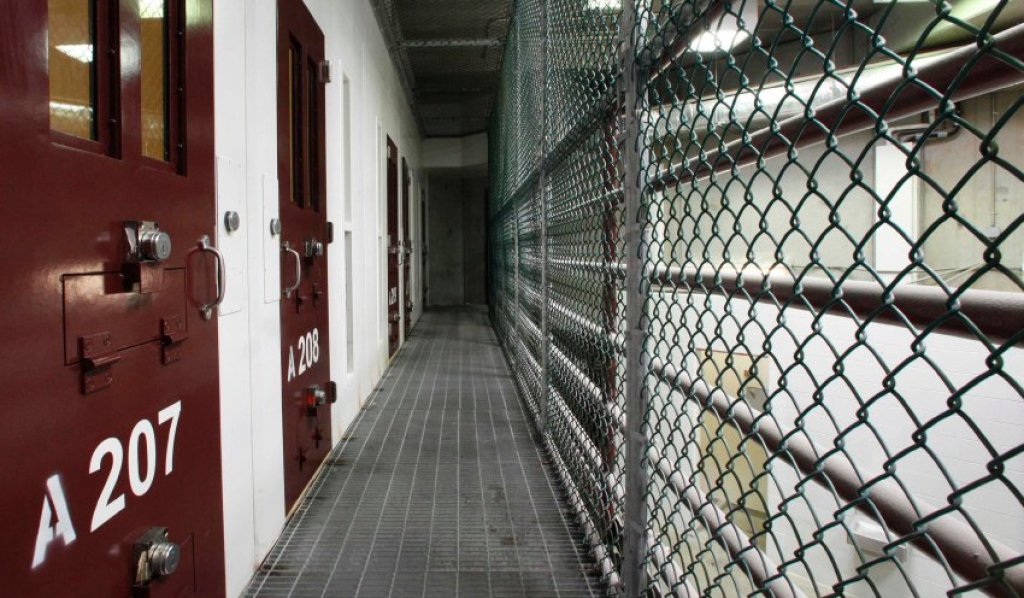 The interior of a communal cellblock is seen at Camp VI, a prison used to house detainees at the U.S. Naval Base at Guantanamo Bay