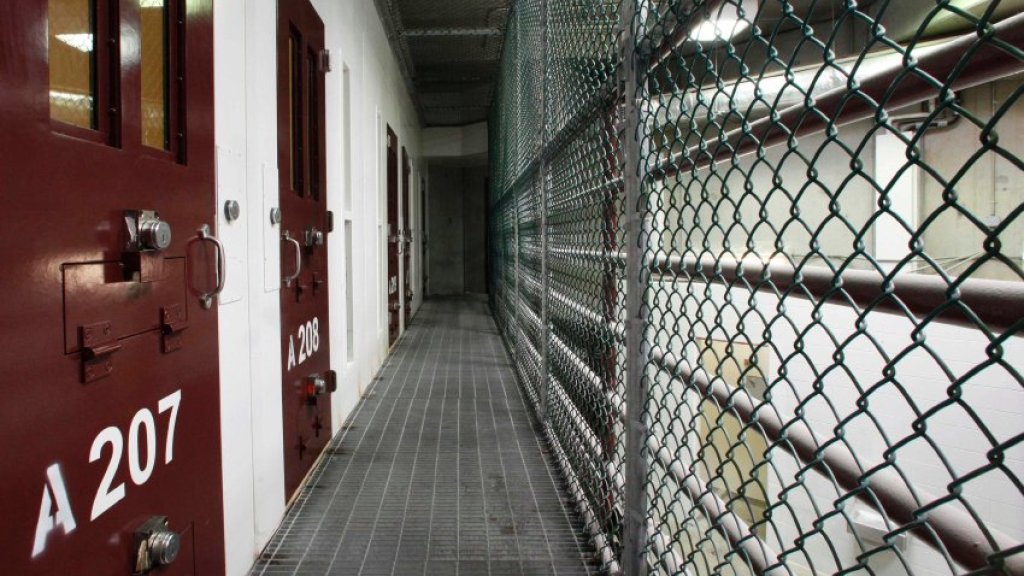 The interior of a communal cellblock is seen at Camp VI, a prison used to house detainees at the U.S. Naval Base at Guantanamo Bay