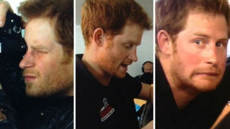 Принц Хари, когато отглежда брадата по време на приключението си в Антарктида