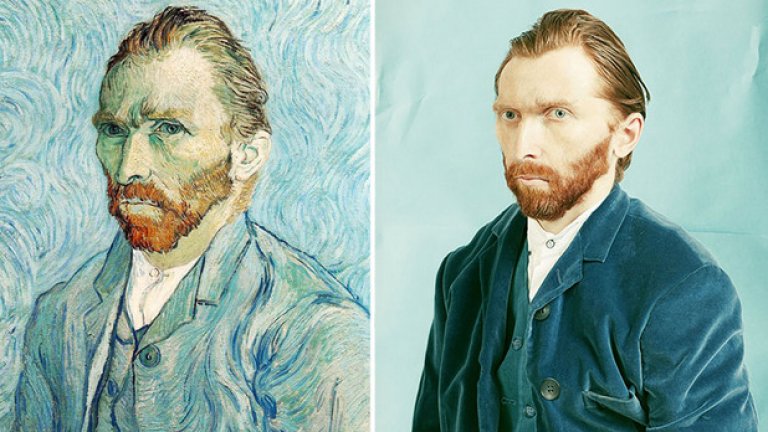 "Автопортрет" от 1889 година и репликата на Тадас Черниаускас (Tadas Tcherniauskas)