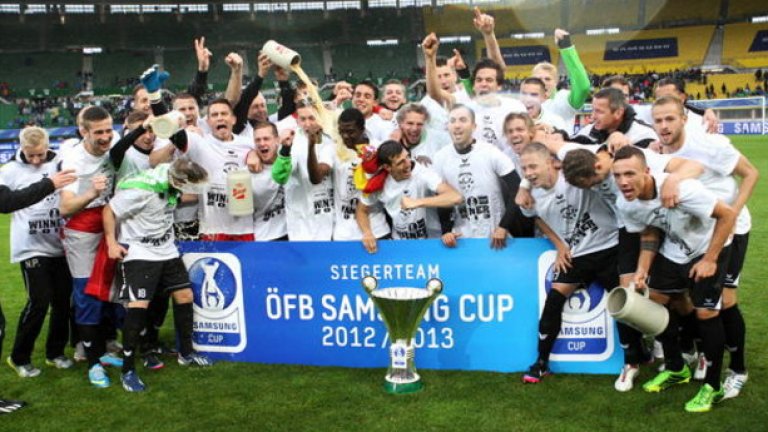 Третодивизионният Пашинг шокира Аустрия Виена и спечели Купата на Австрия през 2013 г.