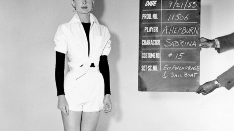 Тестове за костюми за "Сабрина" през 1953 г.