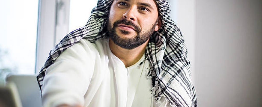 Arabian businessman handshaking