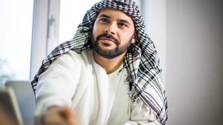 Arabian businessman handshaking