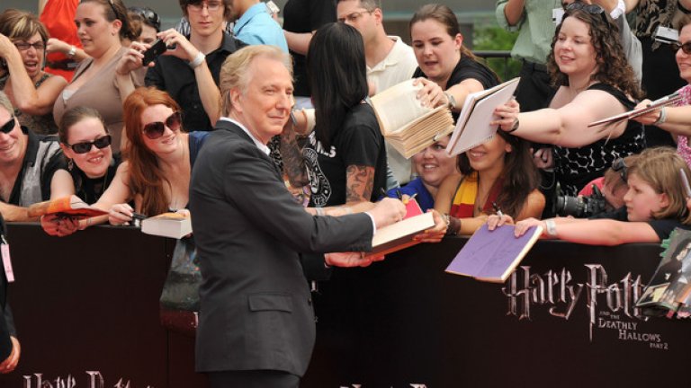 Рикман беше идол на цяло поколение фенове на Хари Потър