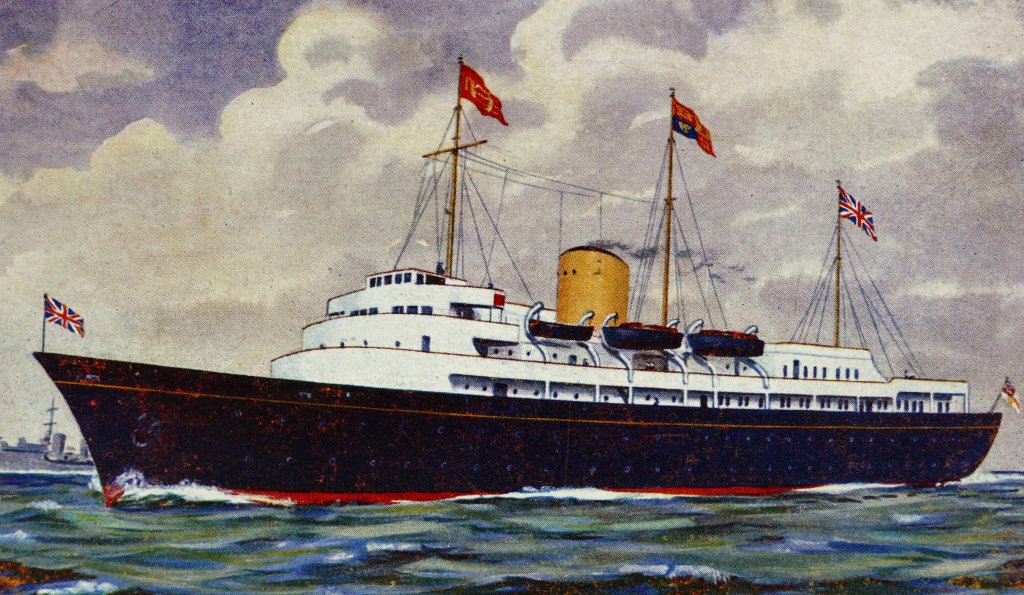 Кралската яхта "Британия" (рисунка)