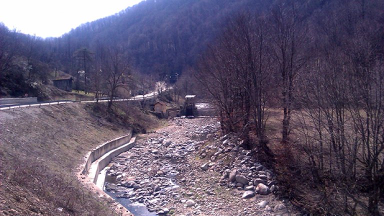 Това е вецът на река Черни Вит, разположен близо до отбивката за село Ямна. Близо 500 метра от речното корито е почти без вода заради тръбната конструкция на съоръжението. Рибата в реката няма как да мигрира в горния участък в посока село Дивчовото, където са местата за размножаване на балканската пъстърва.