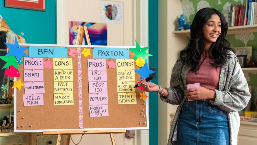 Never Have i Ever
Тази американска комедия на Netflix започва с трагедия - бащата на главната героиня Деви Вишвакумар (Матрей Рамакришнан) умира, а малко след като научава за смъртта му, тийнейджърката губи способността си да ходи за няколко месеца. 
Тези събития преобръщат обичайното ежедневие на Деви и я карат да се замисли, че пропуска тийнейджърските си години. Тя никога не е канена на парти, не е целувала момче и няма приятели. Затова си поставя за цел да направи живота си по-забавен, като най-важната ѝ задача е да загуби девствеността си от най-желаното момче в училище.