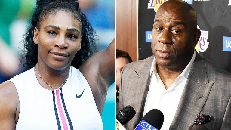 Оказа се, че Меджик се е оттеглил от най-популярния отбор в НБА, за да стане съветник на втората най-успешна тенисистка в Големия шлем.