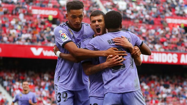 Реал си гарантира второто място в Ла Лига с победа в Севиля