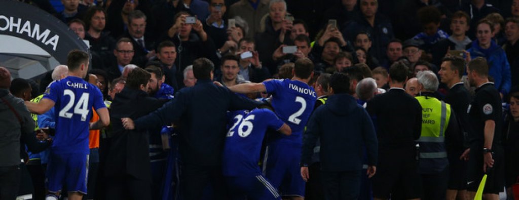 5. Челси – Тотнъм 2:2, май 2016 г. 
Брутален мач, наистина. 12 жълти картона. Късмет, че не видяхме нито един. Дембеле бърка в окото на Коща. Ламела стъпи върху ръката на Фабрегас. Уокър, Роуз и Дайър извършиха нарушения, достойни за по два червени картона на човек. Дани Роуз и Вилиан на няколко пъти бяха близо до бой, че се наложи и Маурисио Почетино веднъж да влиза на терена и да ги разделя. Но мачът ще се запомни най-много като този, който донесе титлата на Лестър.