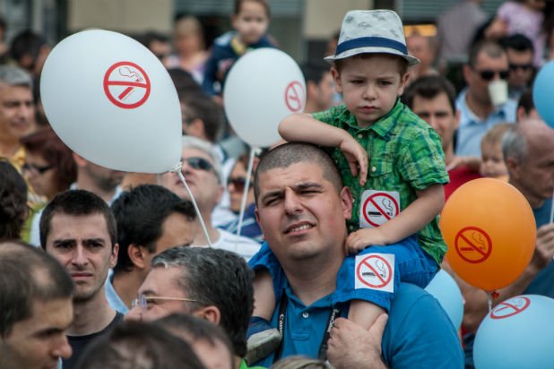 Голяма част от протестиращите бяха дошли с децата си