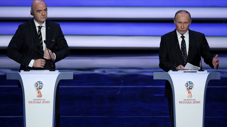 Инфантино не спести суперлативите си за Русия и Владимир Путин.