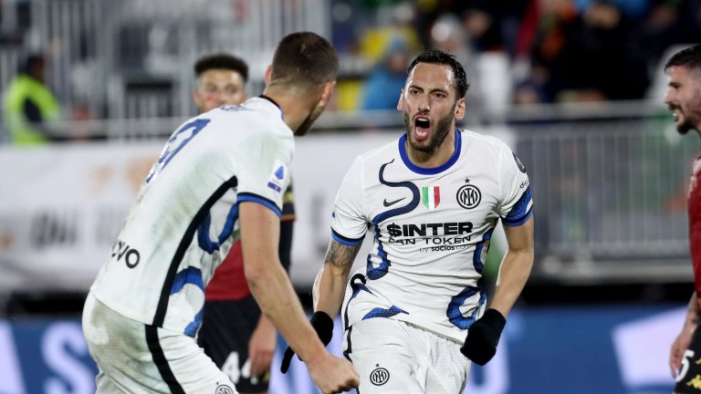 Интер се доближи на само точка от лидерите