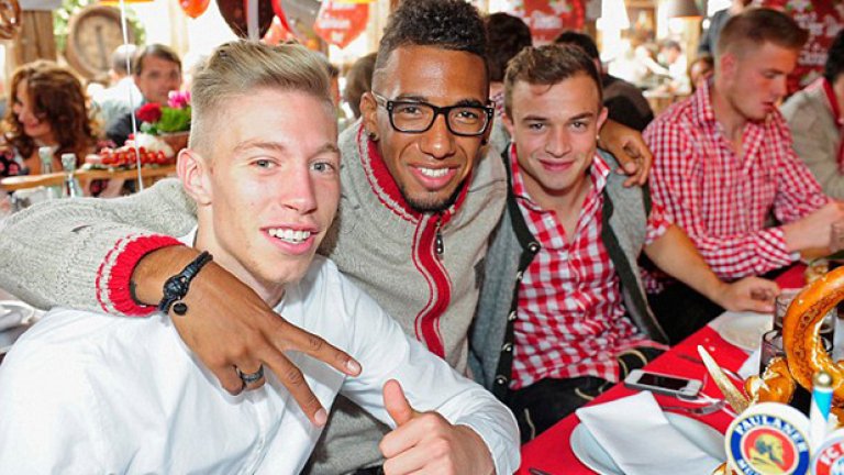 Младите пушки - Вайзер, Боатенг и Шакири.