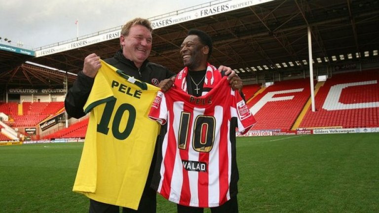 Шефилд – Интер, 2007 г. Най-старият тим в историята отпразнува своята 150-годишнината с приятелска среща срещу Интер. Гост бе Пеле.