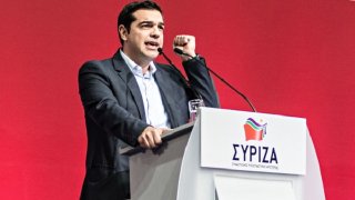 Syriza leader Alexis Tsipras at the party congress in Athens, Greece, 3 January 2015.