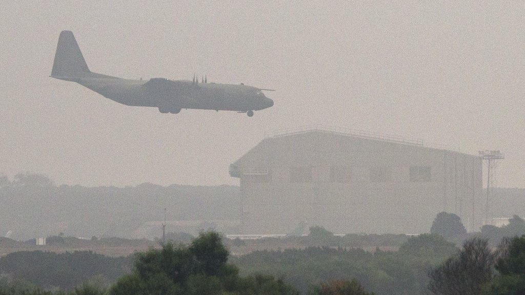 RAF Aircraft Participate In Aid Drops To Stranded Yazidi Refugees