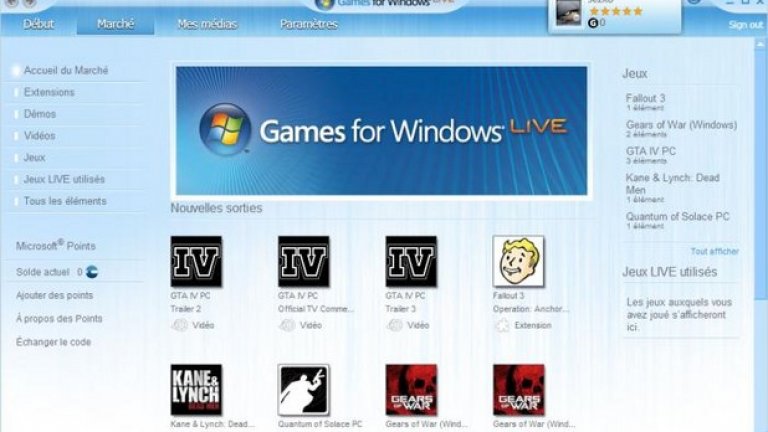 Games for Windows Live – спасител, ама друг път

„Спасителят на PC гейминга” – така Microsoft рекламираха своята нова система, която трябваше да ни гарантира единствено и само качество, да направи инсталацията и играта на компютърните заглавия лесна и максимално достъпна. Все едно вкарваме диск в конзолата си и натискаме Play.

Сега, няколко години след своята премиера, това е една платформа, която не представлява нищо повече от досадно затруднение за PC геймърите. Системата е тромава, дразни със своя интерфейс и дори не може да стъпи на малкия пръст на Steam. А по-голямата част от игрите, които се предлагат през услугата Games on Demand, разполагат с изключително дразнещата SecuROM DRM защита, която позволява активирането на игрите до пет пъти всеки месец на каквато и да било хардуерна конфигурация.
