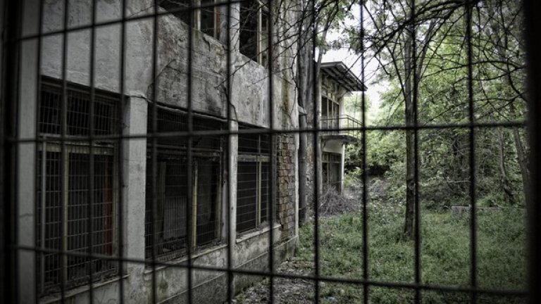 Металните решетки не успяват да спрат нашествието на нежелани посетители. Скитници и бездомни кучета често навестяват посърналото здание.