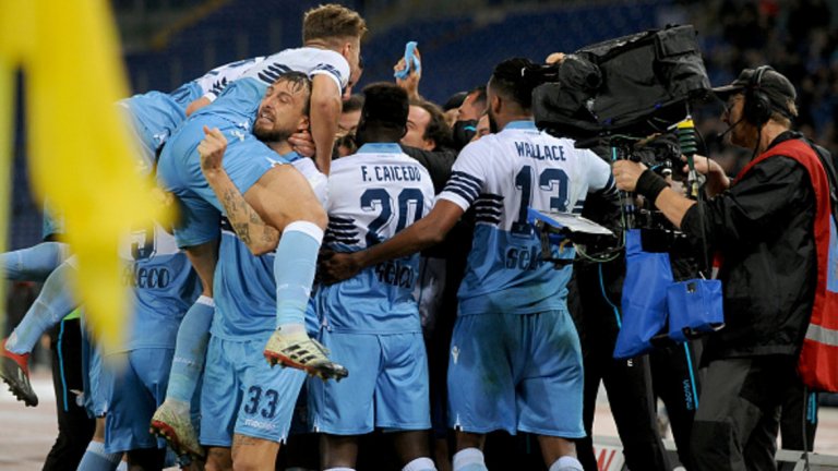 Лацио се добра до равенство 1:1 в последните секунди. Вижте в галерията 6 извода след двубоя на "орлите" с Милан.