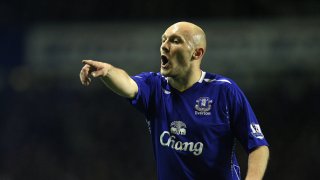 Thomas Gravesen of Everton (Photo by AMA/Corbis via Getty Images)