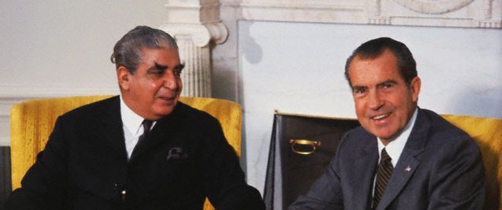 Richard Nixon Posing with Agha Yahya Khan