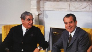 Richard Nixon Posing with Agha Yahya Khan
