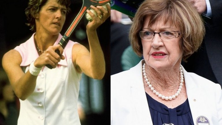 Маргарет Корт, 72, доминира в женския тенис през 70-те години на миналия век. Има рекордните 24 титли от шлема.