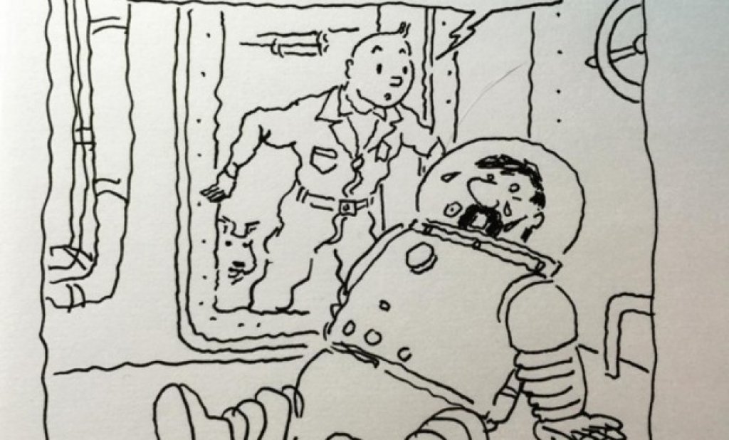 Joannsfar (карикатурата с Tintin): "Капитане, и аз понякога има желание да се преместя да живея на Луната"

[