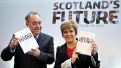 Алекс Салмънд и неговата Националистическа партия са основните двигатели на движението за независимост на Шотландия