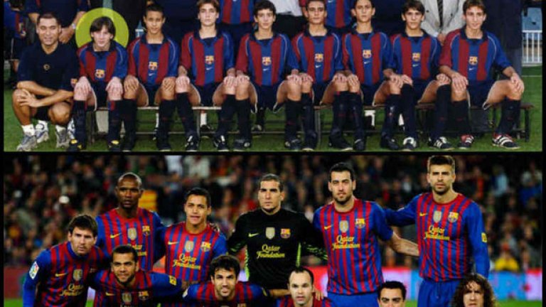 В академията на Барселона Меси е съотборник с Жерар Пике и Сеск Фабрегас.