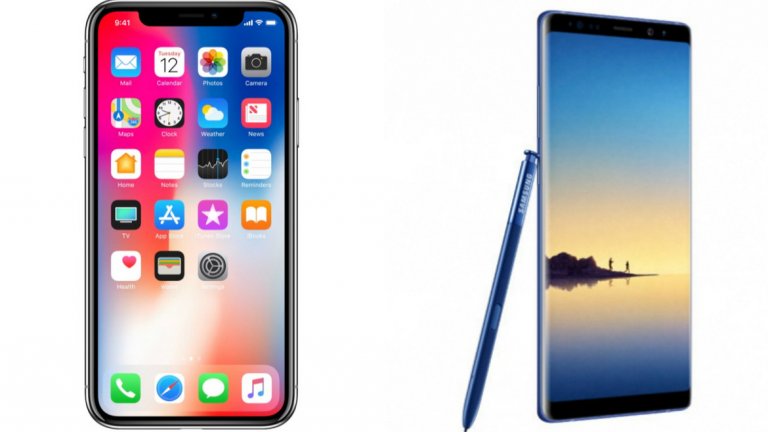 Сблъсъкът на гигантите: iPhone X vs. Samsung Note 8