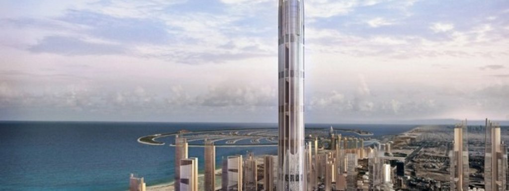 Пристанище и небостъргач "Нахийл", Woods Bagot
Това е поредната жертва на световната финансова криза, която приключва амбициозния си полет 6 години след одобряването на първоначалния проект през 2003 г.
По план кулата е с височина от 1 километър и се предвижда да украсява Палм Джумейра, изкуствения архипелаг в Персийския залив в близост до Дубай.
Проектът е повлиян от архитектурата на Александрийското пристанище, мостовете на Исафахан, градините на Алхамбра и променадата в Танжер. Вместо да се превърне в перлата на арабската архитектура, проектът рухва под тежестта на непосилната си цена - 38 млрд. долара.