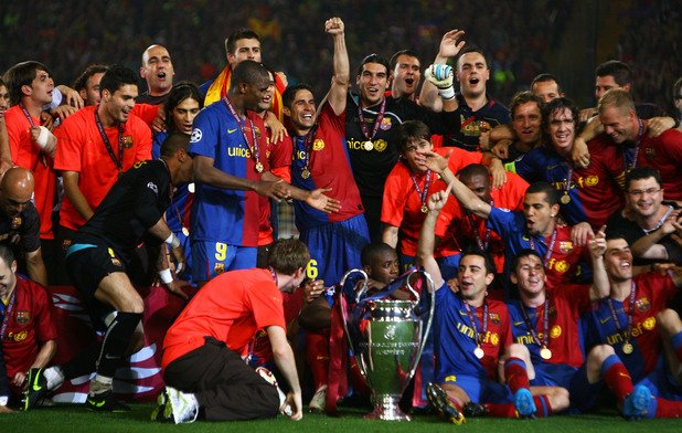 Барселона, сезон 2008/09 Каталунците побеждават Манчестър Юнайтед с 2:0 на финала