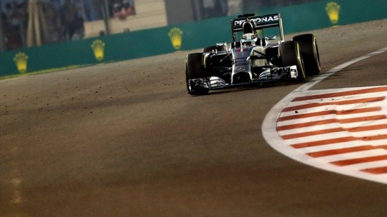 Хамилтън беше начело пред по-голямата част от Гран при на Абу Даби