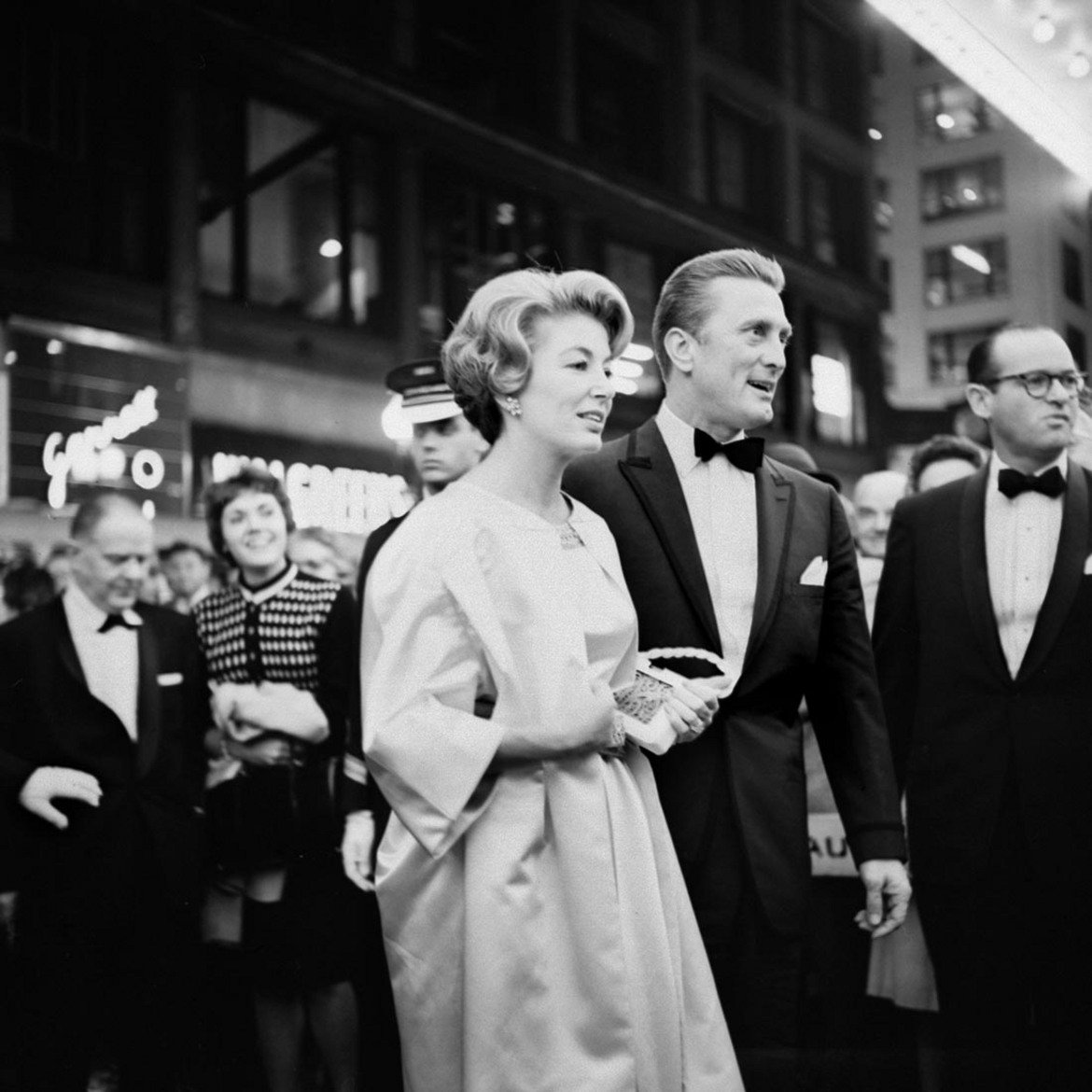 Кърк Дъглас на премиерата на „Спартак“, Чикаго, 1960
