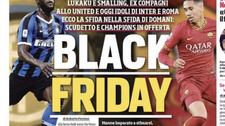 Нов расистки скандал в Италия: "Черен петък" с Лукаку и Смолинг на първа страница