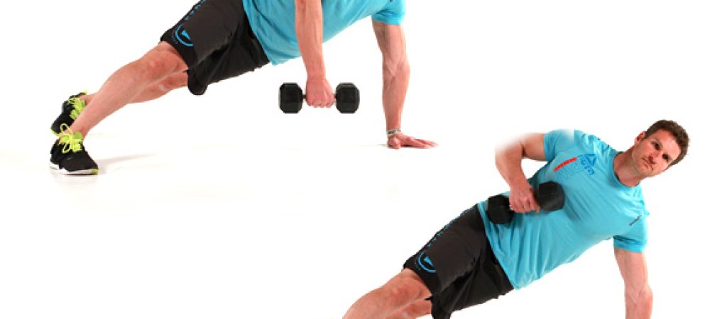 3. Гребане в планк – 10 повторения на ръка