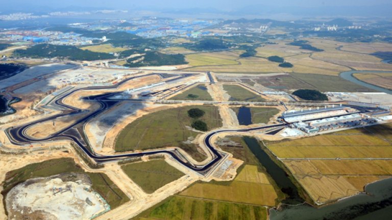 Пистата в Корея все още няма търговски вид, но на нея ще има старт от Формула 1