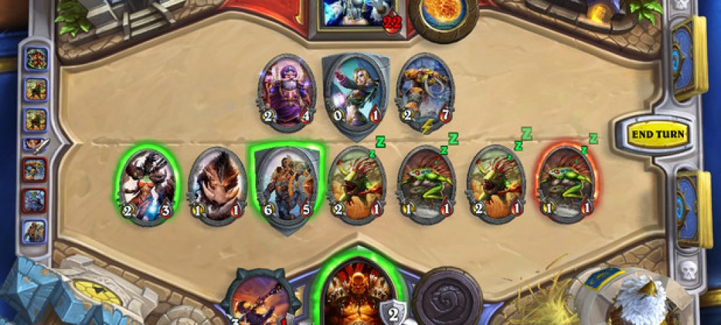 Hearthstone
Процесор: Intel Core 2 Duo
RAM: 2GB
Видеокарта: Intel HD 1000
Ако не се притеснявате от вероятността да се зарибите твърде много по някоя игра, Hearthstine е заглавие, което не трябва да пропускате. Тя е като класическата игра за битки с карти Magic: The Gathering, но много по-подходяща за бърза приятна игра.
Като повечето модерни „необвързващи" игри обаче, най-вероятно ще я поиграете малко повече от пет минути.
Освен всичко това тя е една от набиращите популярност игри за електронни спортове, така че ще можете да гледате хиляди клипове в интернет как разни хора я играят на професионално ниво.