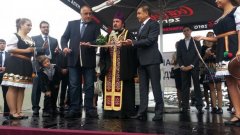 Председателят на ГЕРБ Бойко Борисов присъства на откриването на инсталация за биогаз във фирма "Градус 2" в Нова Загора