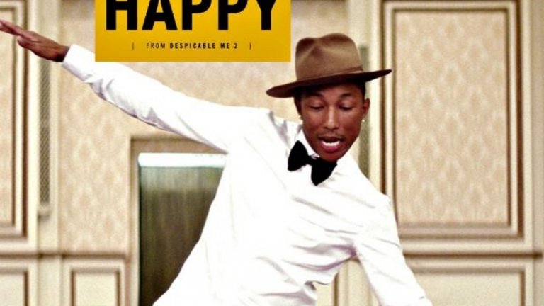 Pharrell Williams - Happy  ("Аз, проклетникът 2")
Преди това парче да стане такъв извънземен хит, се появи вторият филм с участието на "злия" Гру и минионите. Именно там изгря звездата на този хит, който задължително поне веднъж ви е карал да се кълчите като доволен Жокер (по Блатечки). 