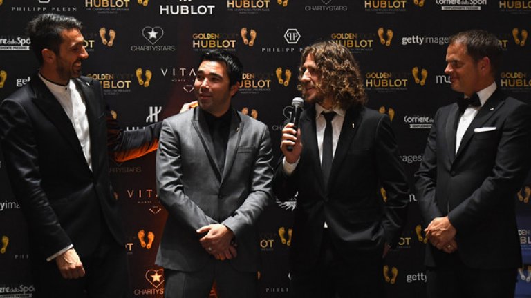 Деко и Карлес Пуйол бяха бившите играчи, отличени на церемонията в Монте Карло