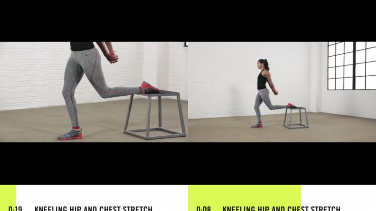 И последно: 
Вдигнете единия си крак на пейка зад вас, свит в коляното. Сключете ръцете си зад гърба с пръсти навън. Стойте така в продължение на 20 сек, след което повторете и с другия крак. 
Това е за днес! До следващия път.