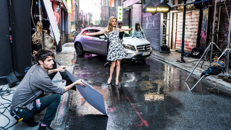 Джорджия Мей Джагър и Mercedes GLA в Ню Йорк