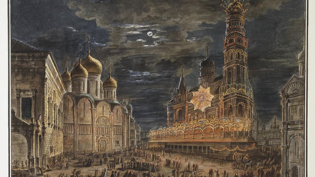 Alekseev_Illuminciy_na_Sobornoy_pl_v_chest_koronacii_Alexandra_I