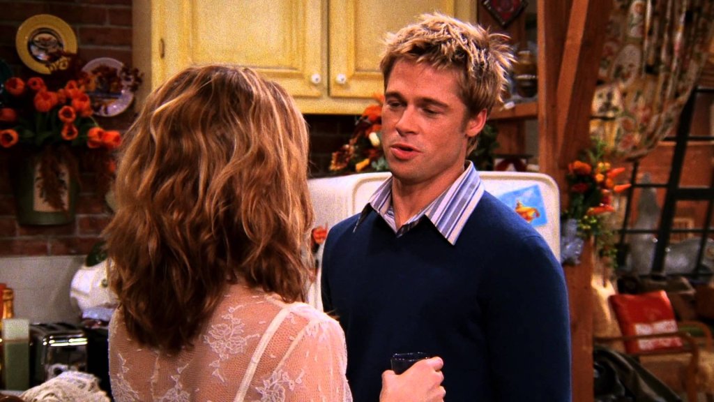 Брад Пит
Един от най-паметните епизоди на „Приятели”. Брад Пит влиза в ролята на Уил – приятел на Рос и Моника от гимназията. Тогава огромно дебел, сега Уил вече е… Брад Пит. Рейчъл не успява да си спомни за Уил от гимназията, но е з