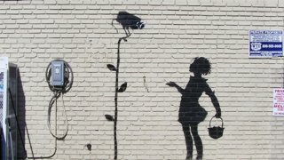 Четири ранни творби на Банкси отиват на търг в Лос Анджелис