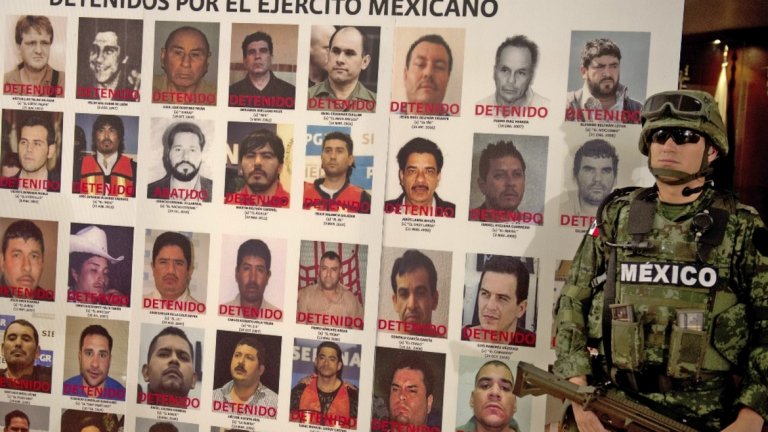 През последните години мексиканската армия залови огромен брой наркоразпространители